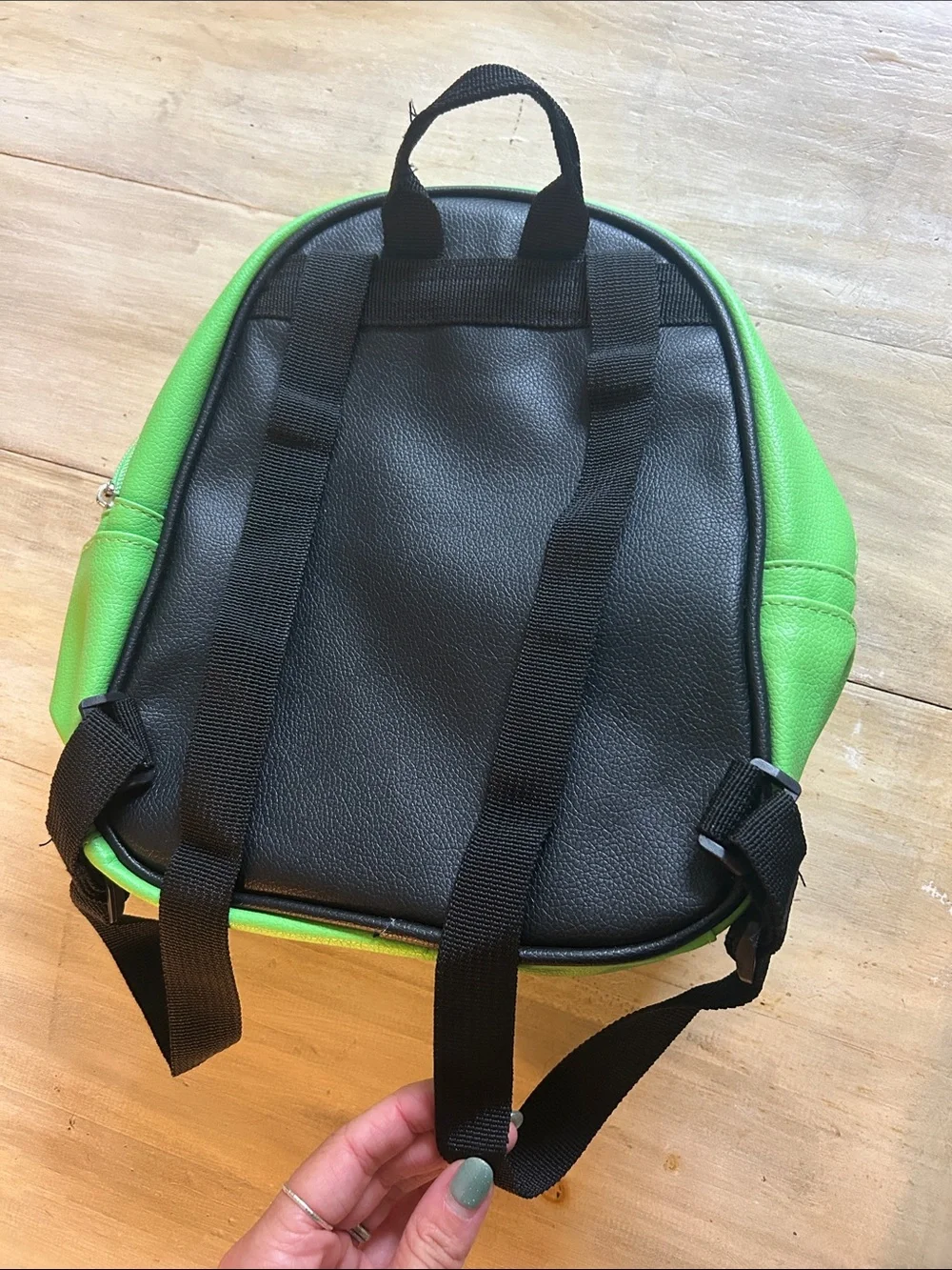 Kids Creeper Pixel Mini Backpack in Bright Green
